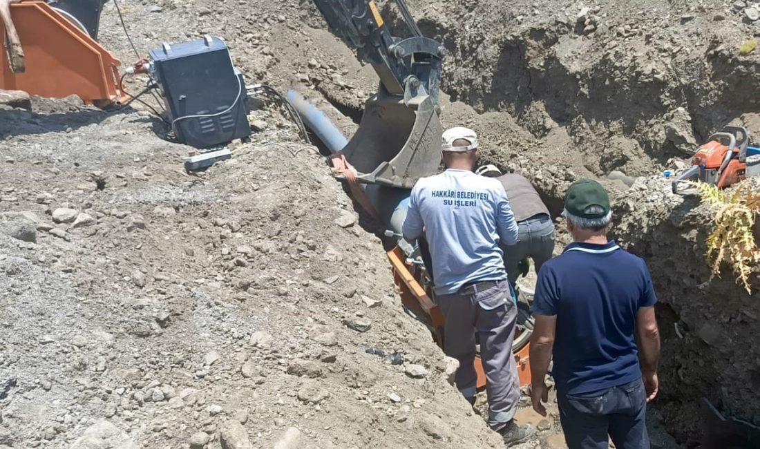 Hakkari'nin Otluca köyünden gelen Golan su ishale hattında meydana gelen