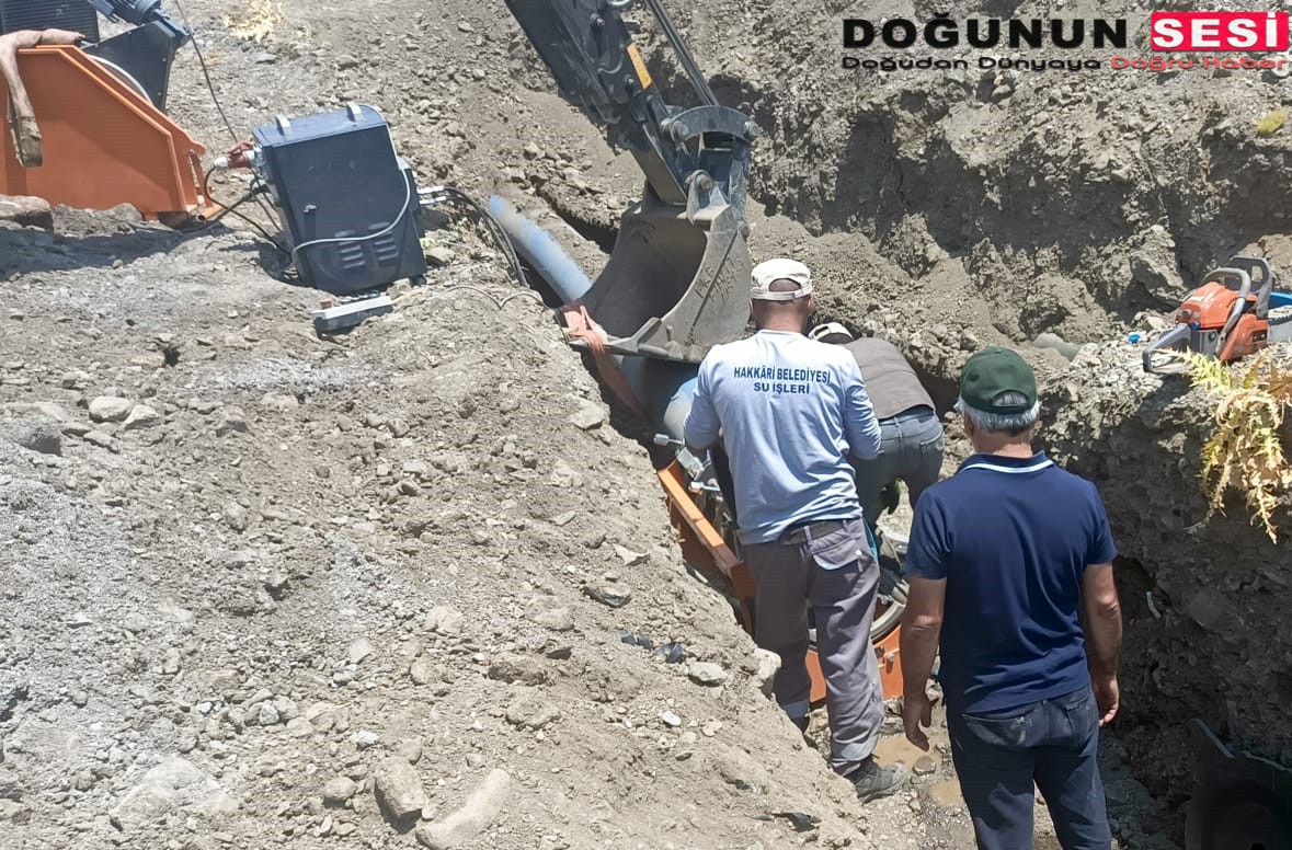Hakkari'nin Otluca köyünden gelen Golan su ishale hattında meydana gelen