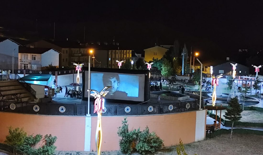 Belediye Başkanlığı tarafından 'Hakkari’de Hayat Var' sloganıyla açık hava sinema