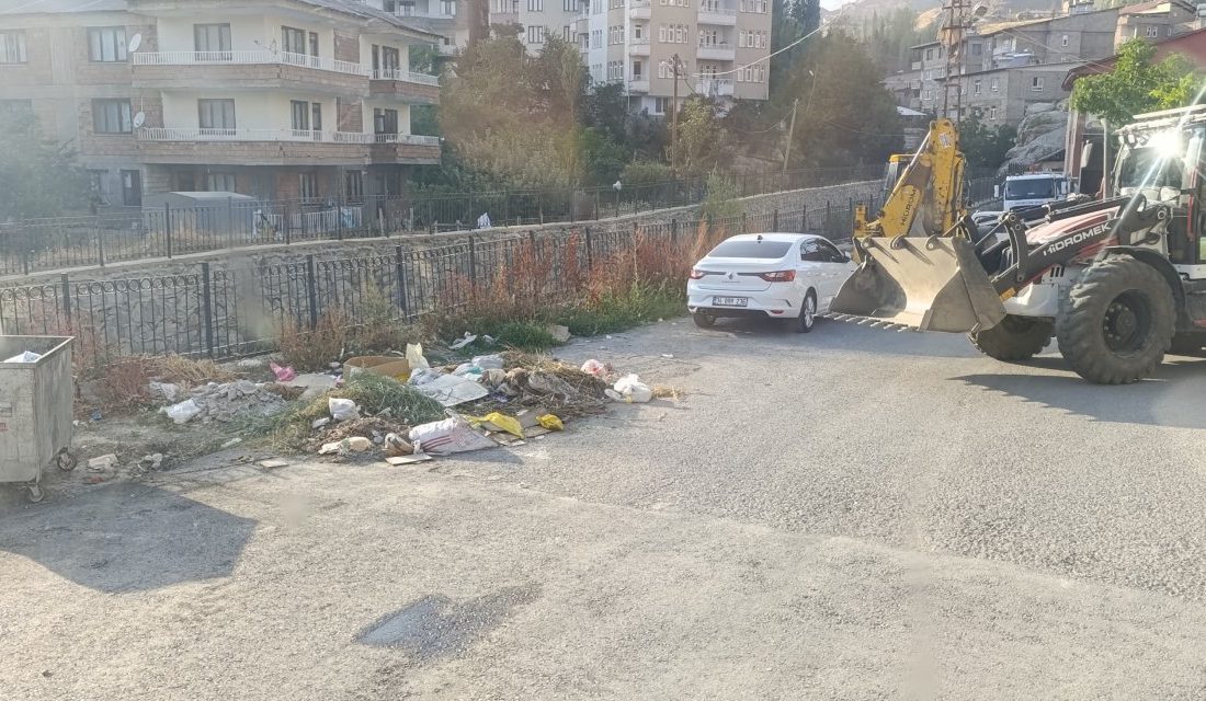 Hakkari Belediyesi, çöp konteyneri noktalarına moloz dökenler hakkında yasal işlem