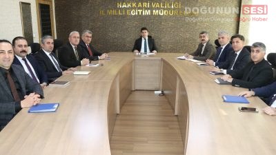 Hakkari İl Milli Eğitim Müdürü Nurettin Yılmaz başkanlığında, Eğitim