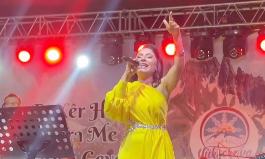 Hakkari’nin Yüksekova ilçesinde düzenlenen konser etkinliğinde sahne alan ünlü sanatçı