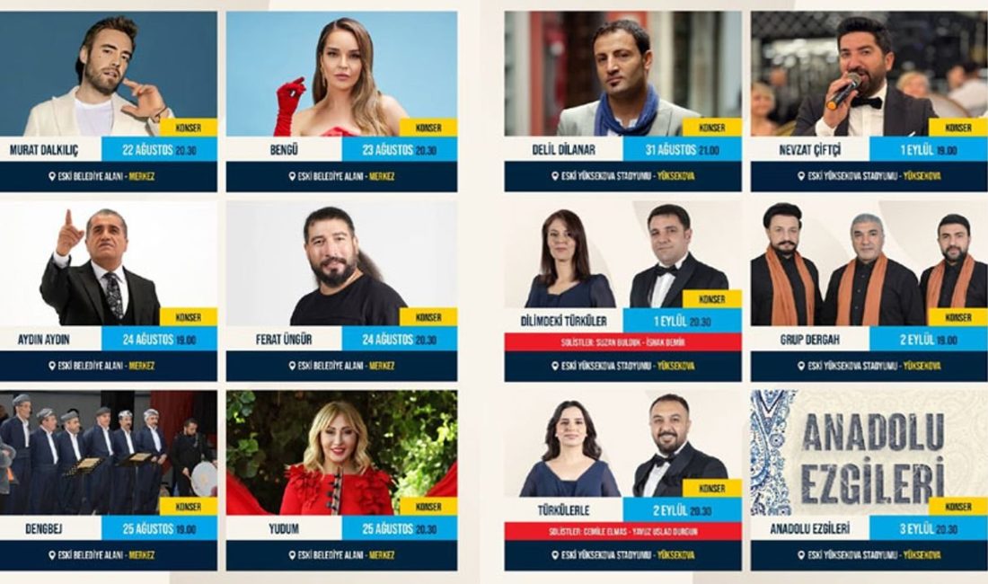 Hakkari, 22 Ağustos’tan itibaren kültür, sanat ve eğlence dolu günlere