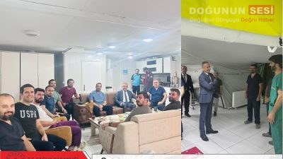 Hakkari İl Sağlık Müdürü Hamdullah Kara, hizmet başkanları ile birlikte