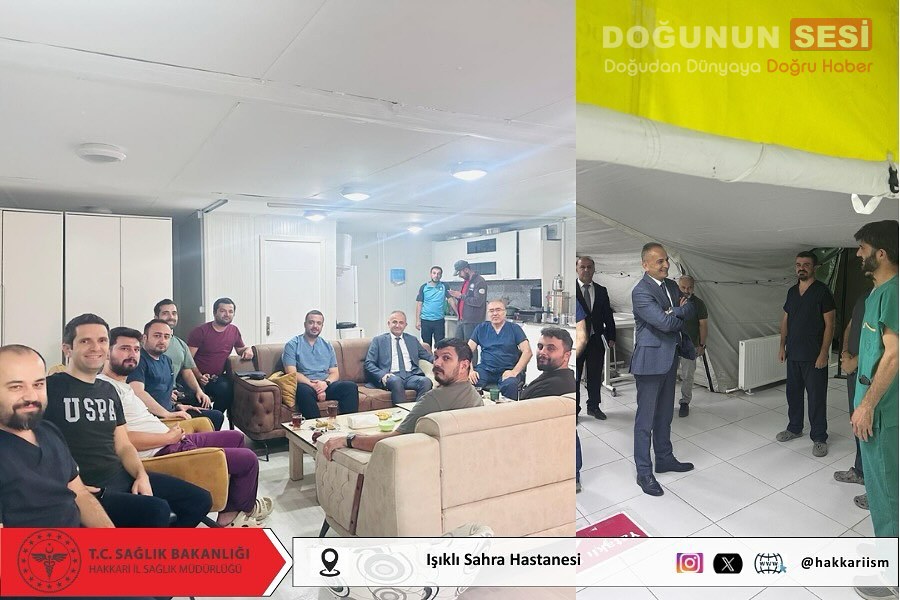 Hakkari İl Sağlık Müdürü Hamdullah Kara, hizmet başkanları ile birlikte
