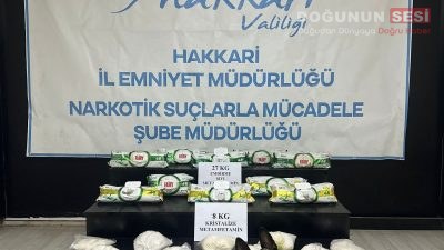 Hakkari İl Emniyet Müdürlüğü, uyuşturucu ile mücadele kapsamında yürüttüğü başarılı