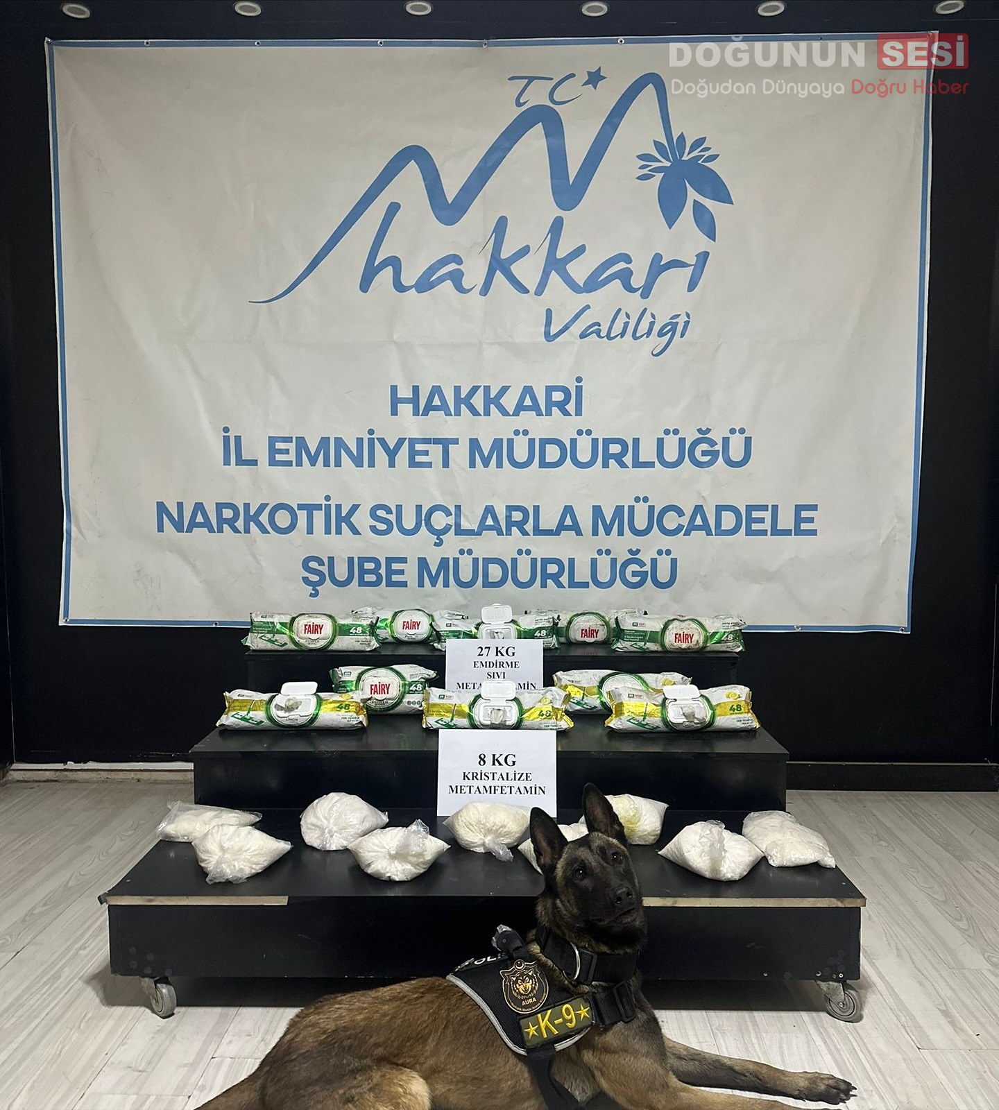 Hakkari İl Emniyet Müdürlüğü, uyuşturucu ile mücadele kapsamında yürüttüğü başarılı