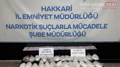 Hakkari İl Emniyet Müdürlüğü Narkotik Suçlarla Mücadele Şube Müdürlüğü ekiplerinin
