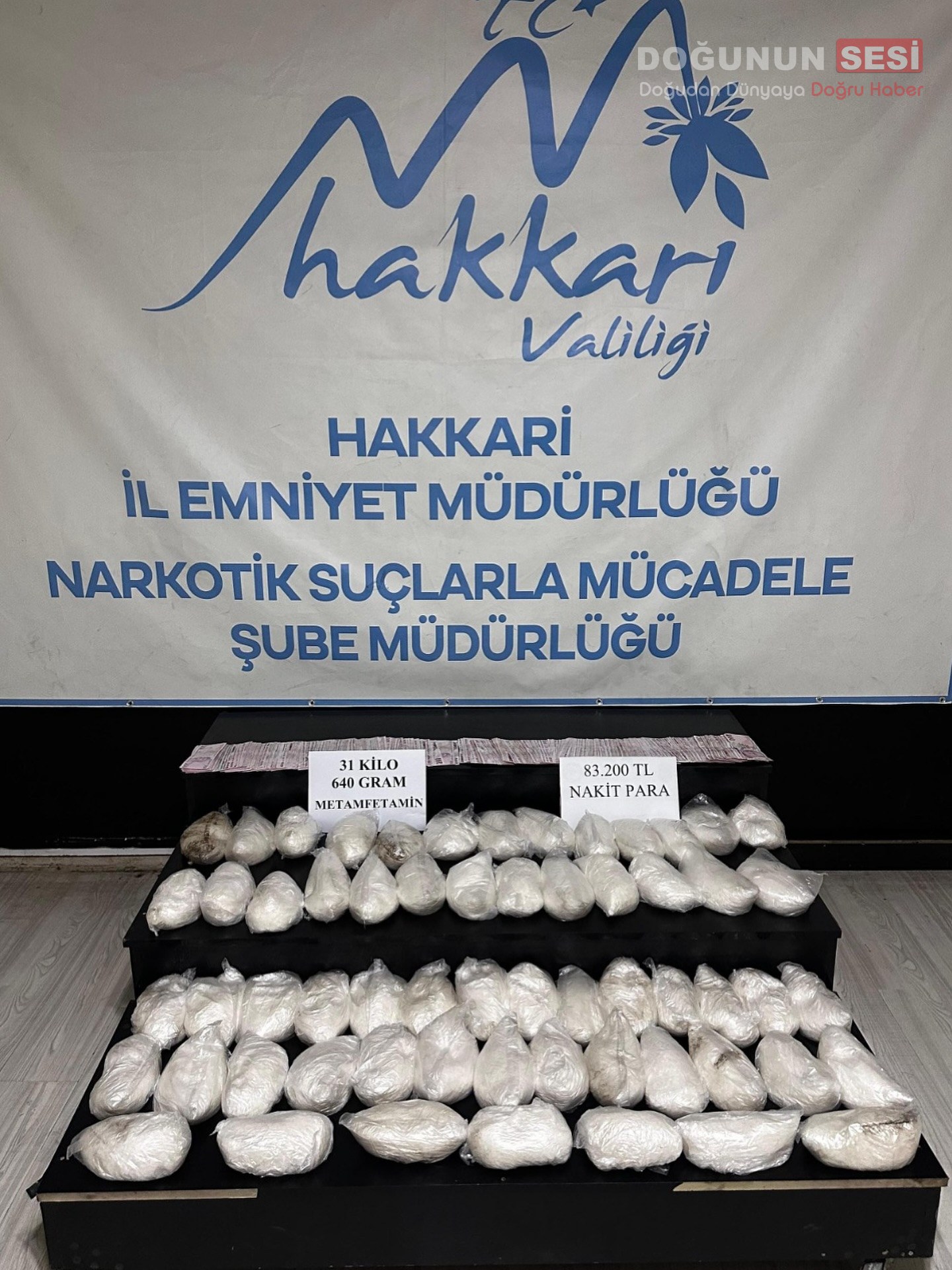 Hakkari İl Emniyet Müdürlüğü Narkotik Suçlarla Mücadele Şube Müdürlüğü ekiplerinin