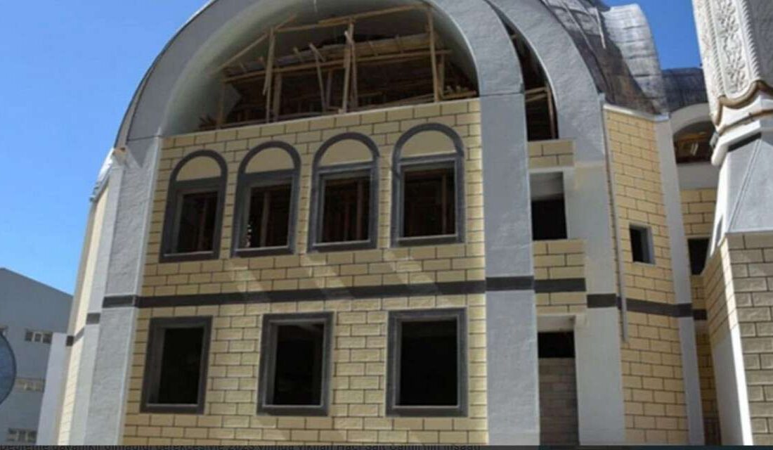 Hakkari’de yapımı tamamlanmak üzere olan Hacı Sait Camiinin alt katındaki
