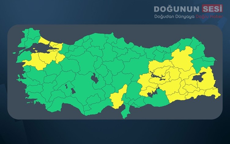 Meteoroloji Diyarbakır, Hakkari ve İstanbul'un da aralarında olduğu 24 il