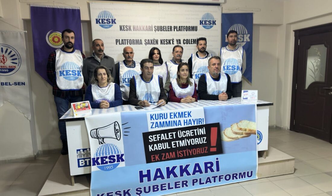 Hakkari KESK Şubeler Platformu, 2025 yılı enflasyon verilerinin açıklanmasının ardından