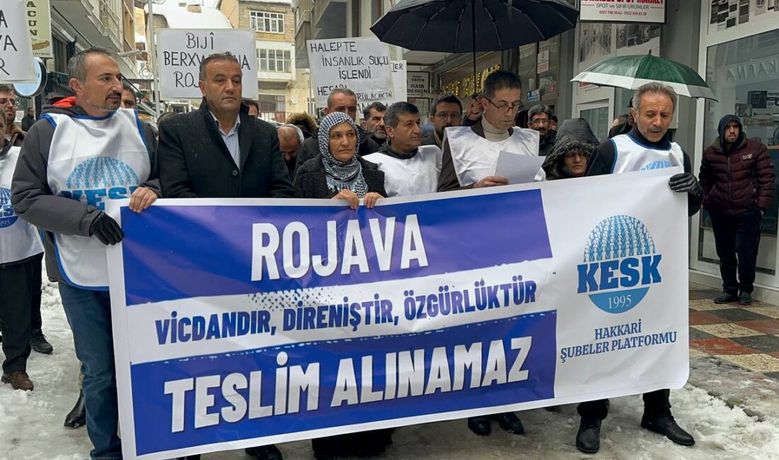 KESK Hakkari Şubeler Platformun’dan Suriye’deki Saldırılara Tepki KESK Hakkari Şubeler Platformu, Suriye’de Halep’te sivillere yönelik gerçekleştirilen saldırılara