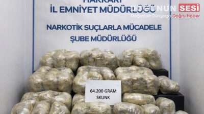 Hakkari’de uyuşturucu ve uyarıcı madde ticaretine yönelik yürütülen çalışmalar kapsamında