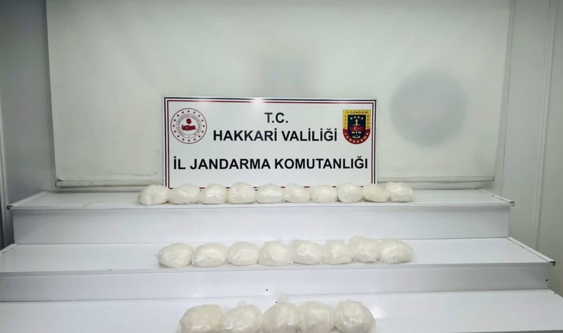 Hakkari İl Jandarma Komutanlığı ekiplerince uyuşturucu ile mücadele kapsamında yürütülen