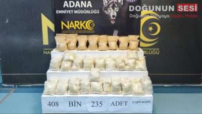 Adana’da narkotik ekiplerinin düzenlediği operasyonda bir TIR’da 408 bin 235