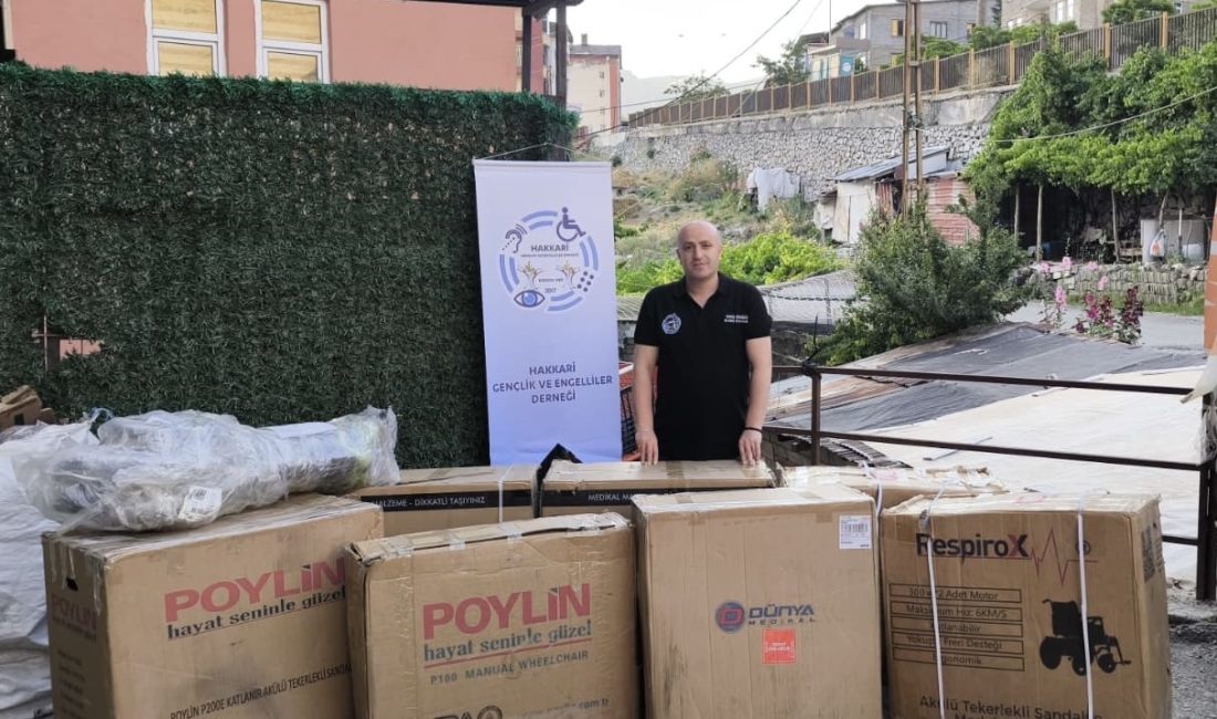 Hakkari Gençlik ve Engelliler Derneği, ismini açıklamak istemeyen hayırseverlerin bağışladığı