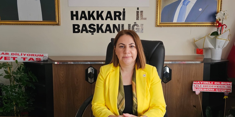 Yeni Parti Hakkâri İl Başkanı Suzan Çakırbeyli, Altay Caddesi’nde yaklaşık