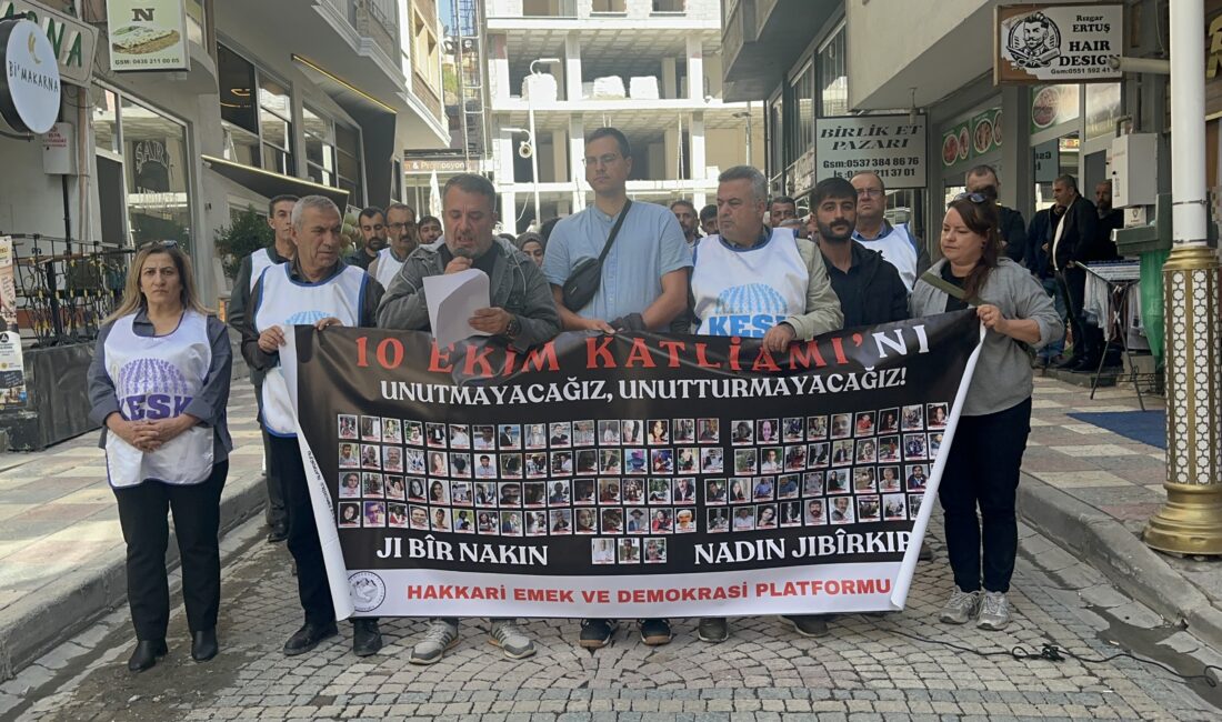 Hakkâri Emek ve Demokrasi Platformu, 10 Ekim 2015 tarihinde Ankara